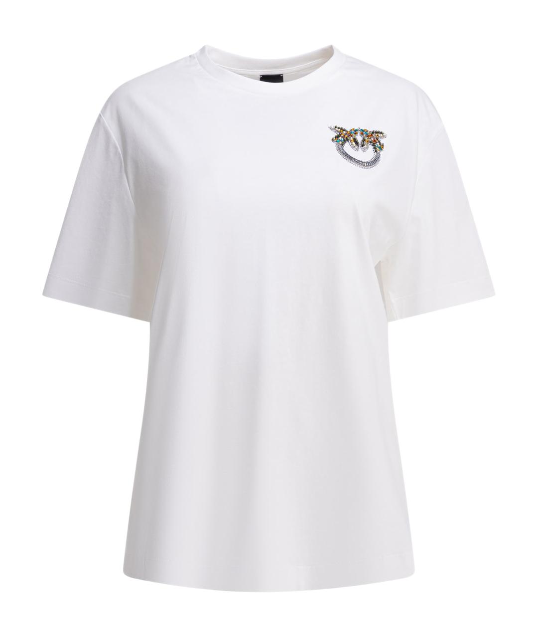 PINKO Белая хлопковая футболка, фото 1
