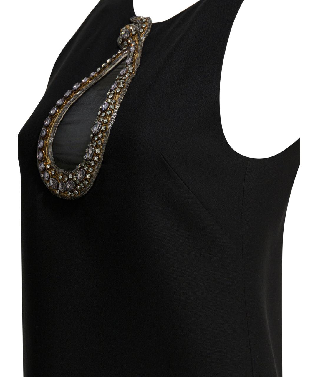 VALENTINO Черное шерстяное повседневное платье, фото 4