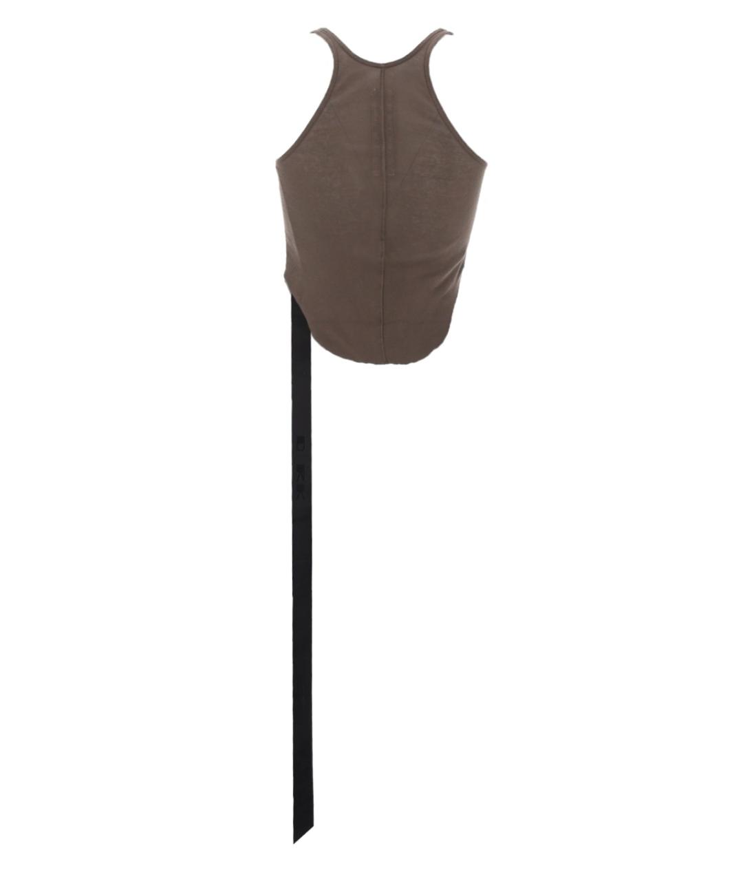 RICK OWENS DRKSHDW Коричневая хлопковая майка, фото 3