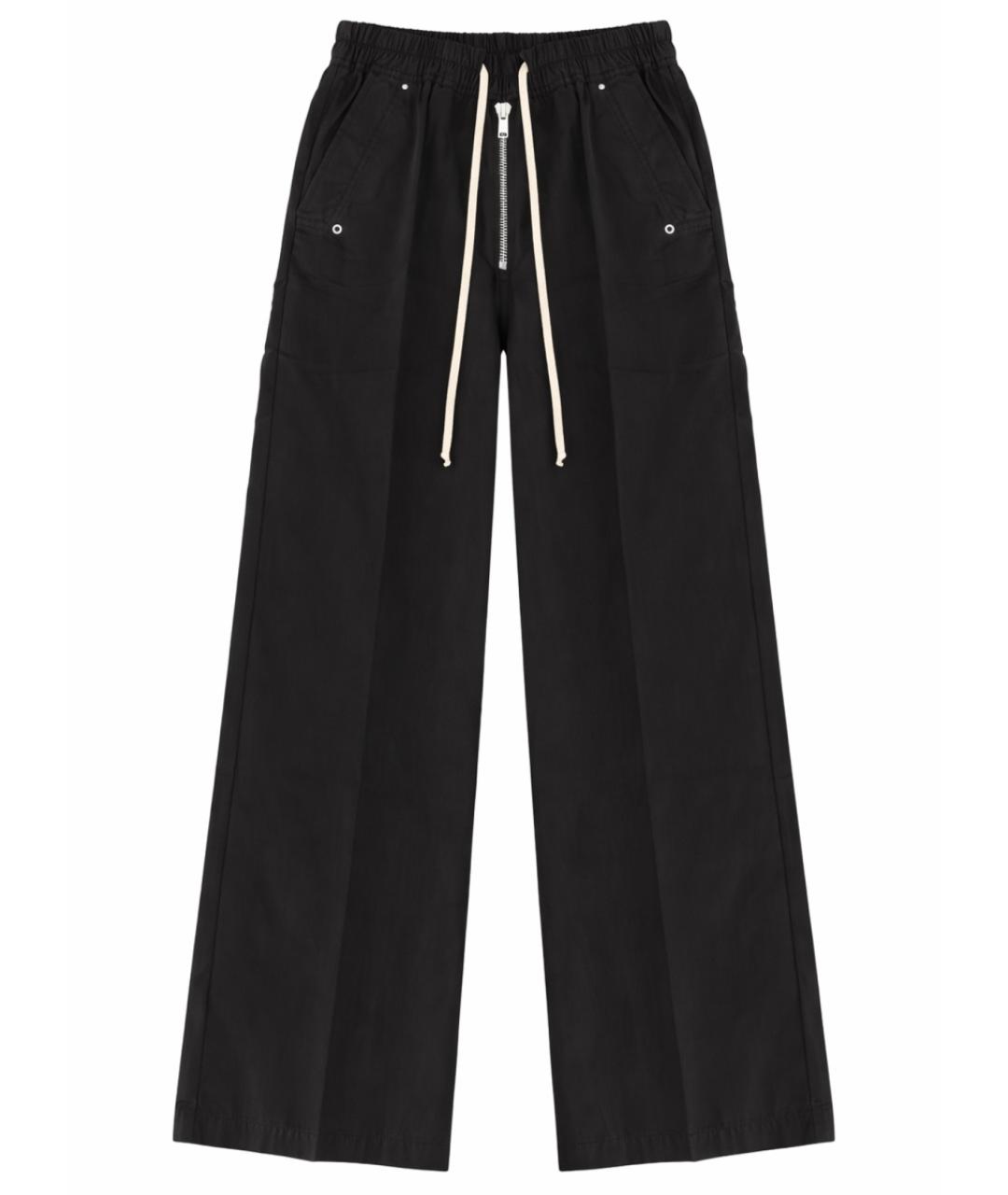RICK OWENS DRKSHDW Черные хлопковые прямые брюки, фото 1