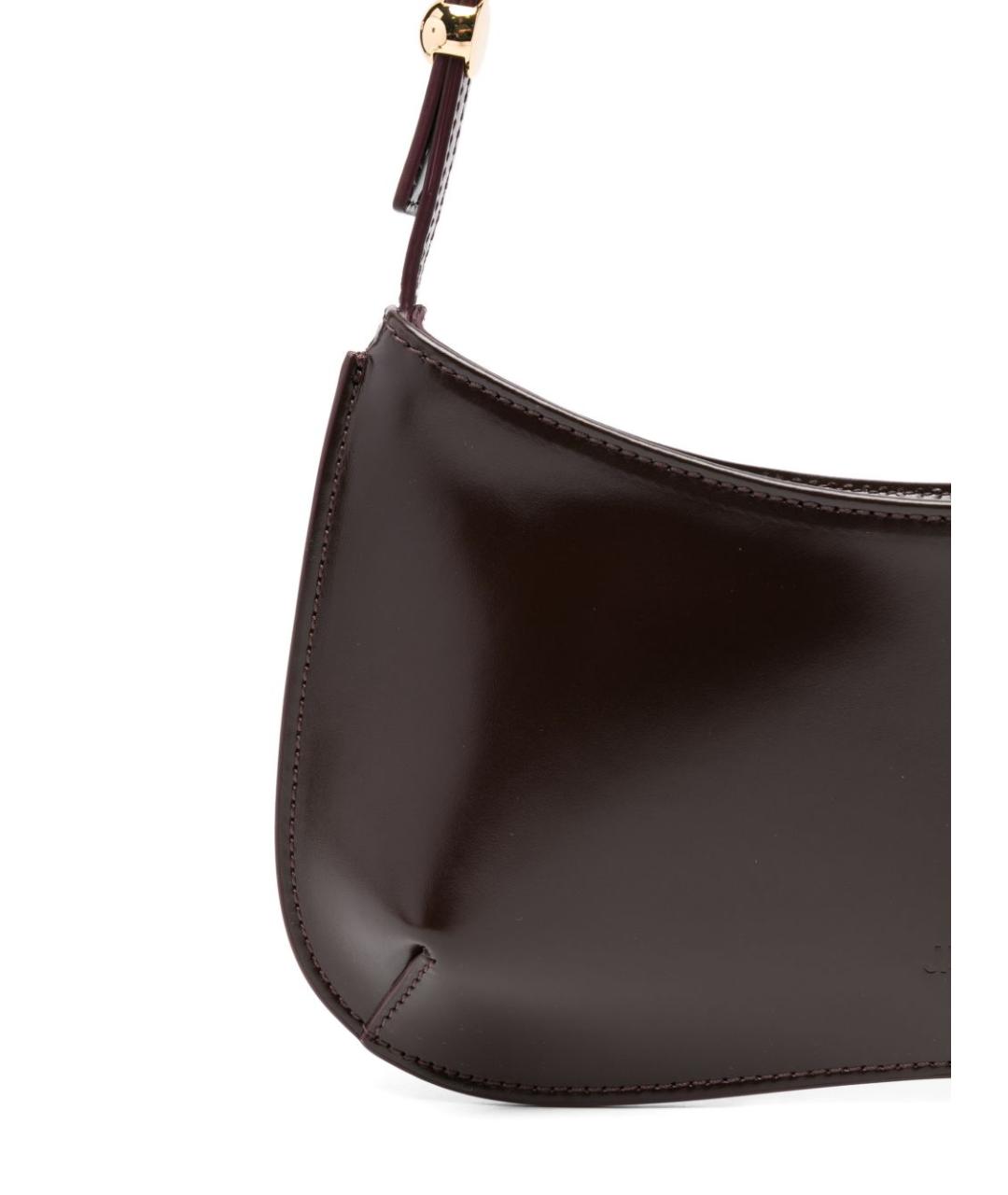 JACQUEMUS Бордовая хлопковая сумка через плечо, фото 5