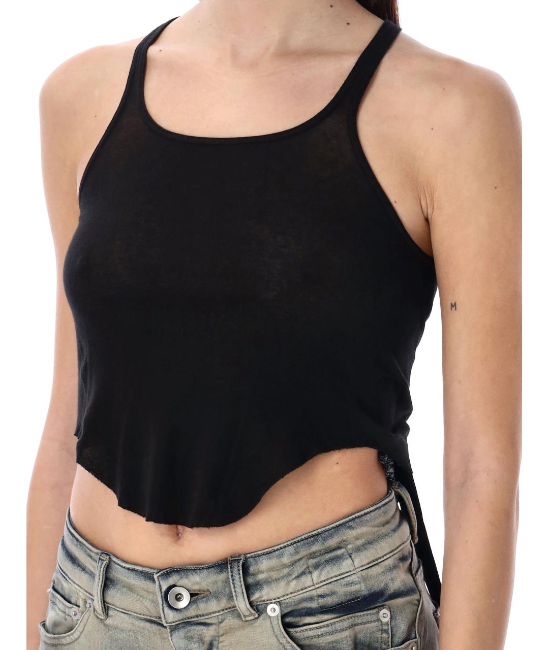 RICK OWENS DRKSHDW Черная хлопковая майка, фото 3