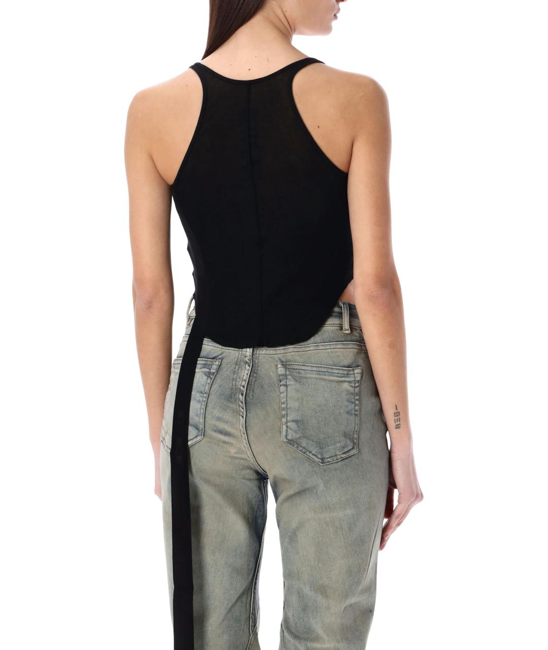 RICK OWENS DRKSHDW Черная хлопковая майка, фото 2