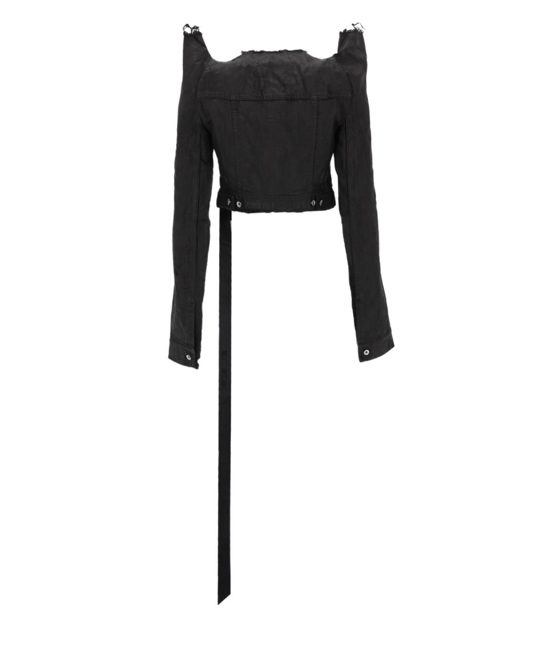 RICK OWENS DRKSHDW Черная хлопковая куртка, фото 3