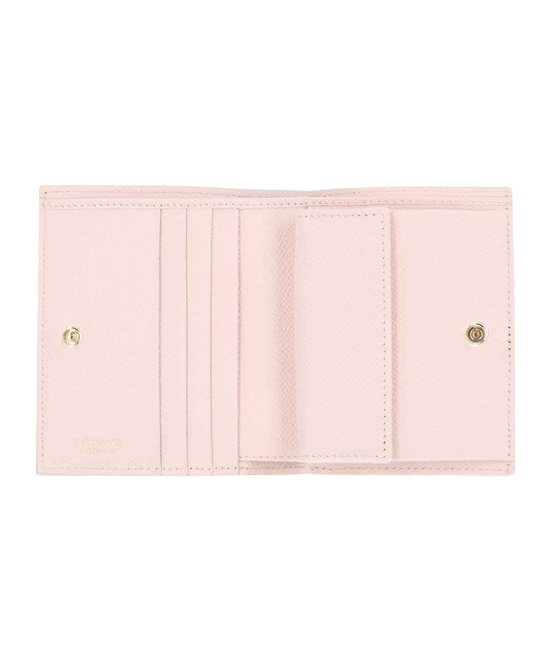 FERRAGAMO Розовый кожаный кошелек, фото 3