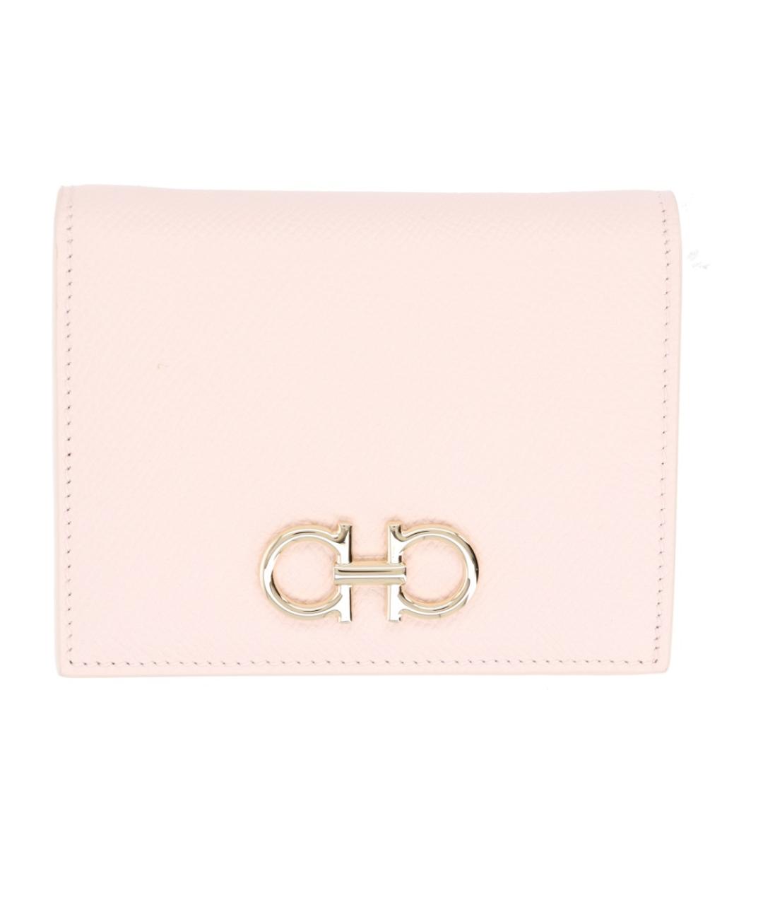 FERRAGAMO Розовый кожаный кошелек, фото 1