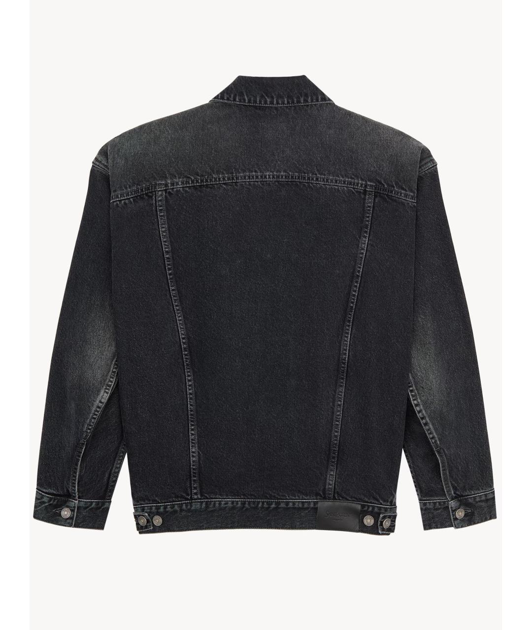 SAINT LAURENT Черная хлопковая куртка, фото 2