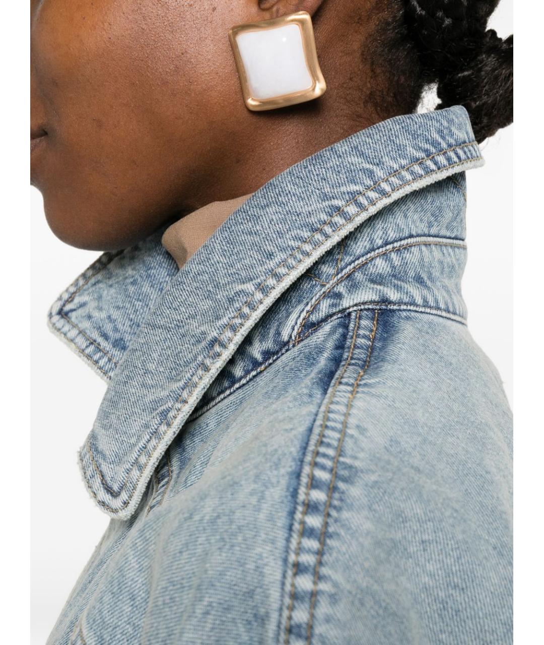 SAINT LAURENT Голубая хлопковая куртка, фото 3