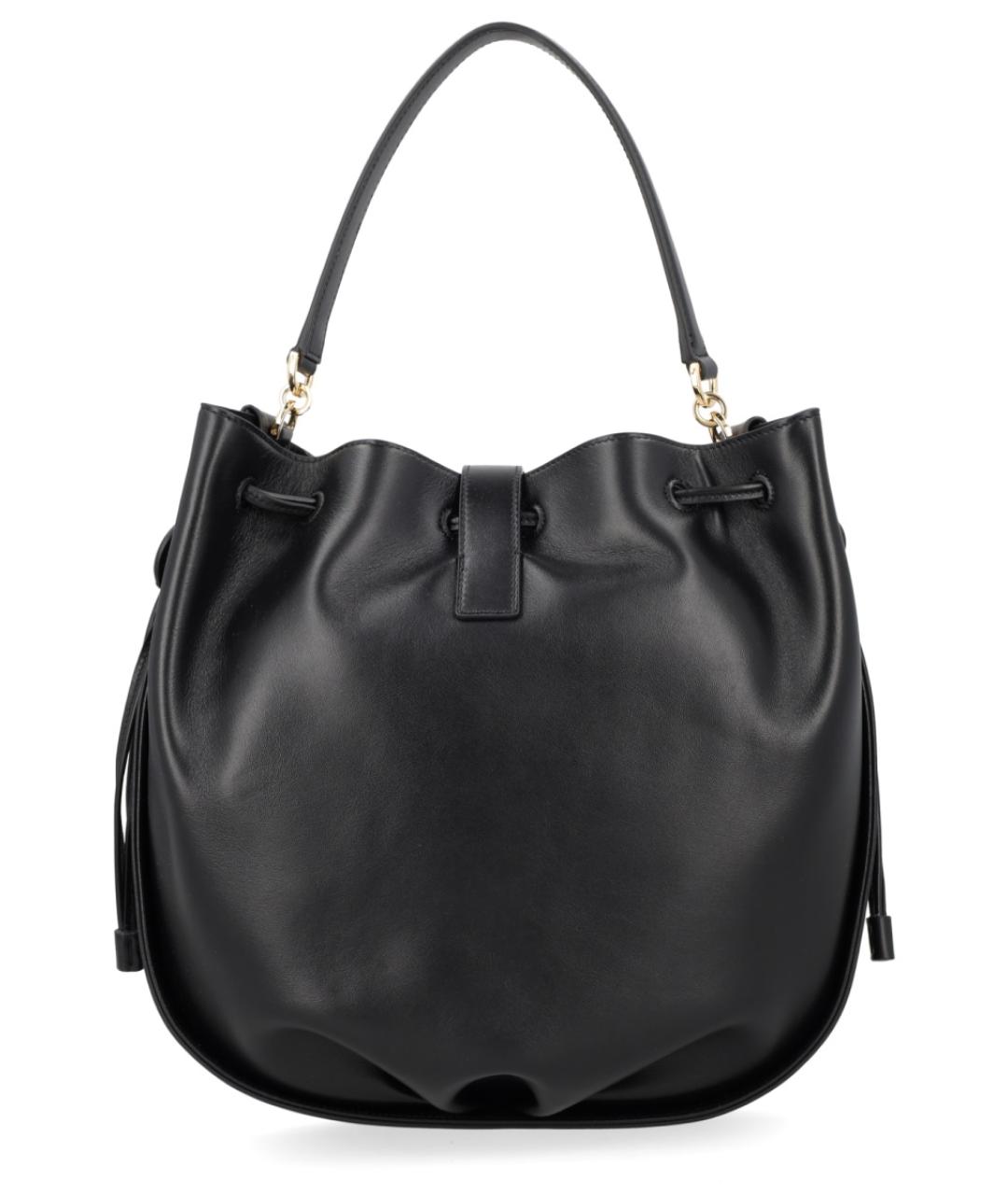 FERRAGAMO Черная кожаная сумка через плечо, фото 2