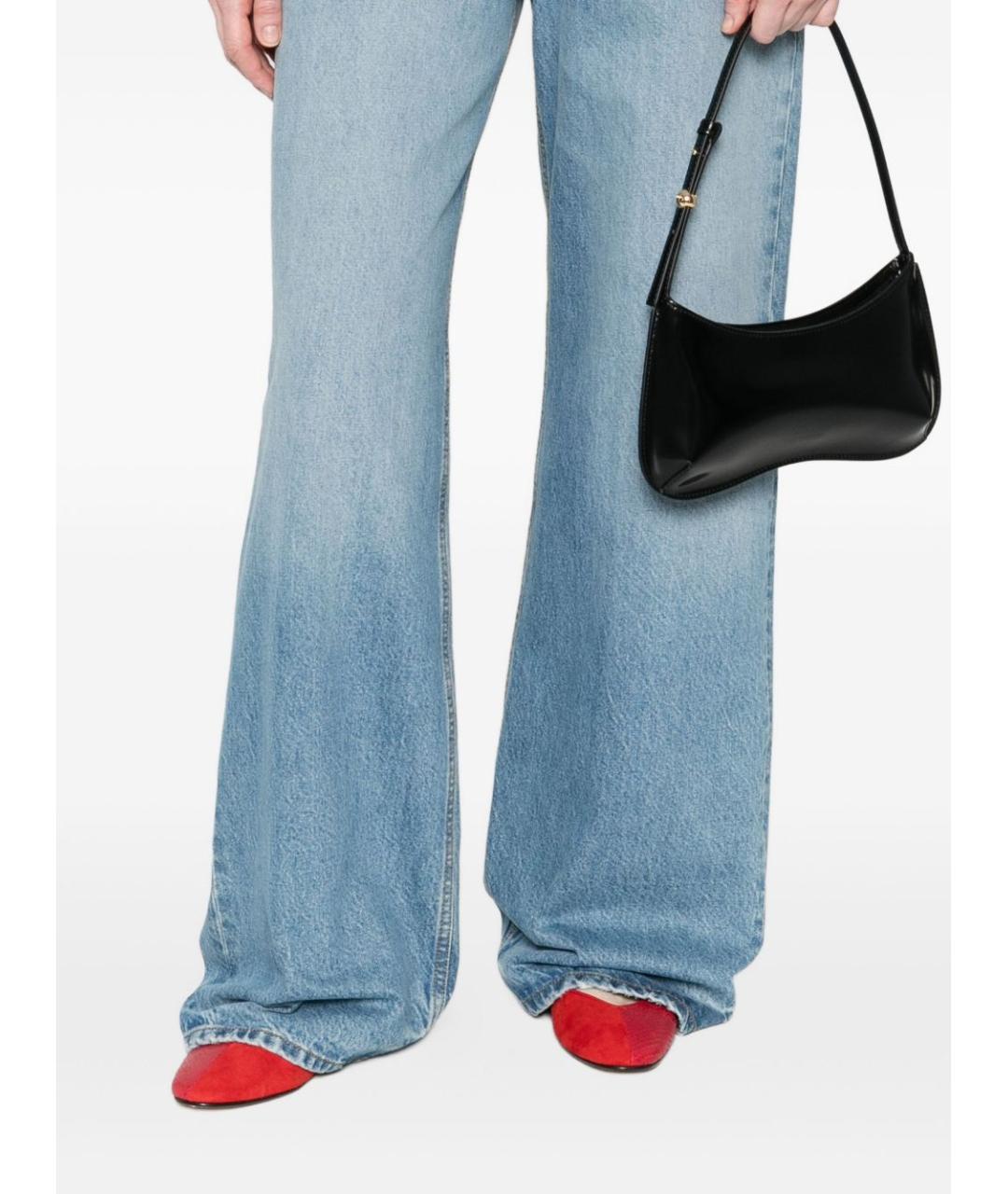 JACQUEMUS Черная кожаная сумка через плечо, фото 4