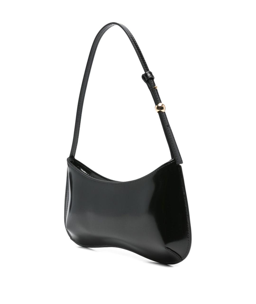 JACQUEMUS Черная кожаная сумка через плечо, фото 2