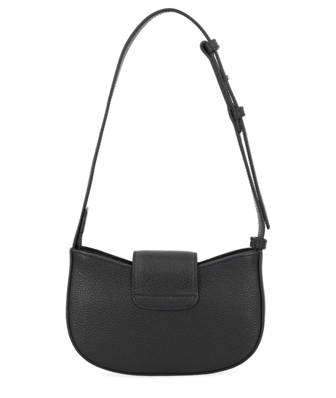 FERRAGAMO Черная кожаная сумка через плечо, фото 2