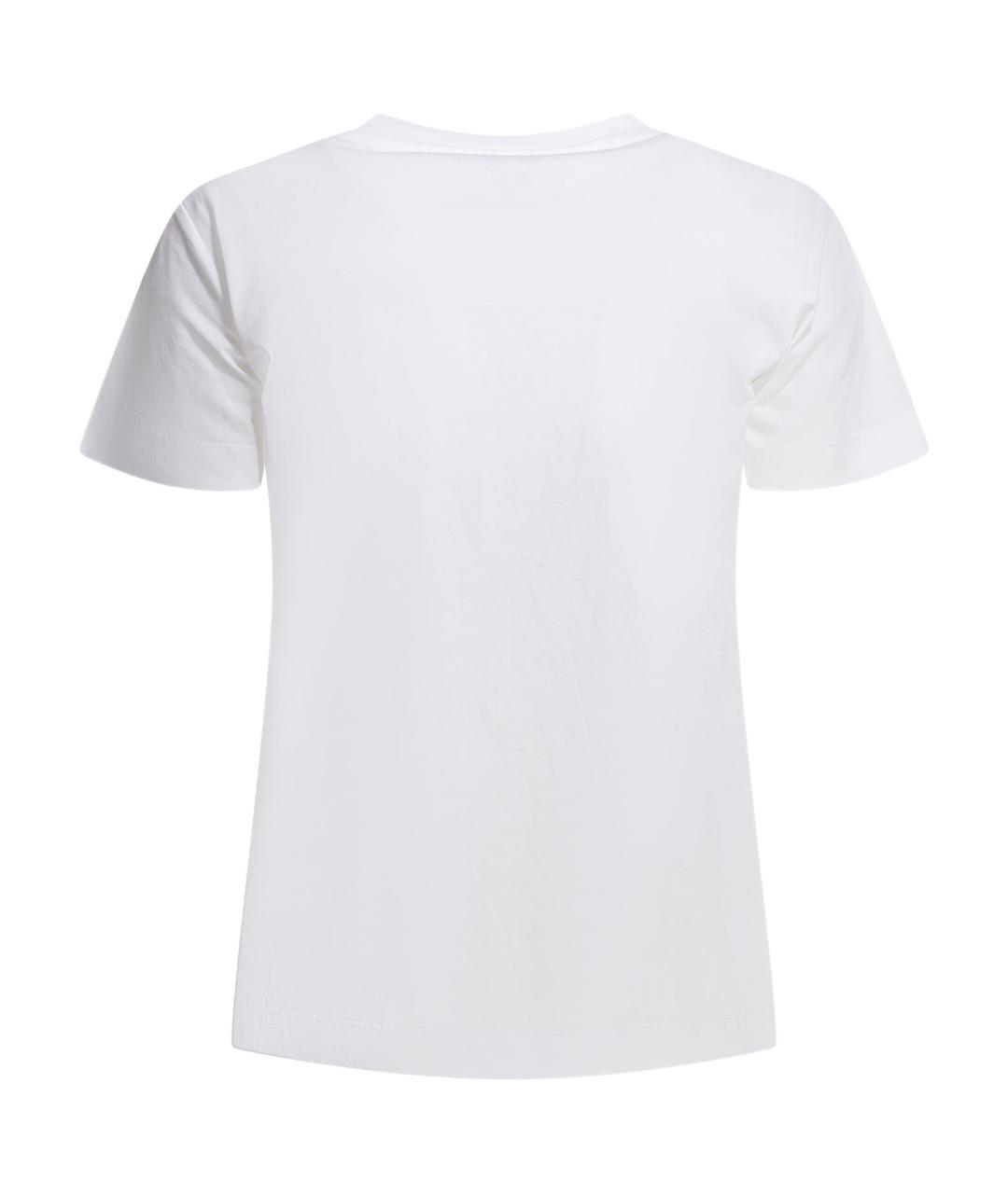 PINKO Белая хлопковая футболка, фото 2