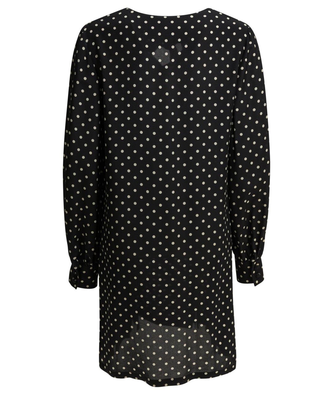 VALENTINO Черное шелковое повседневное платье, фото 2