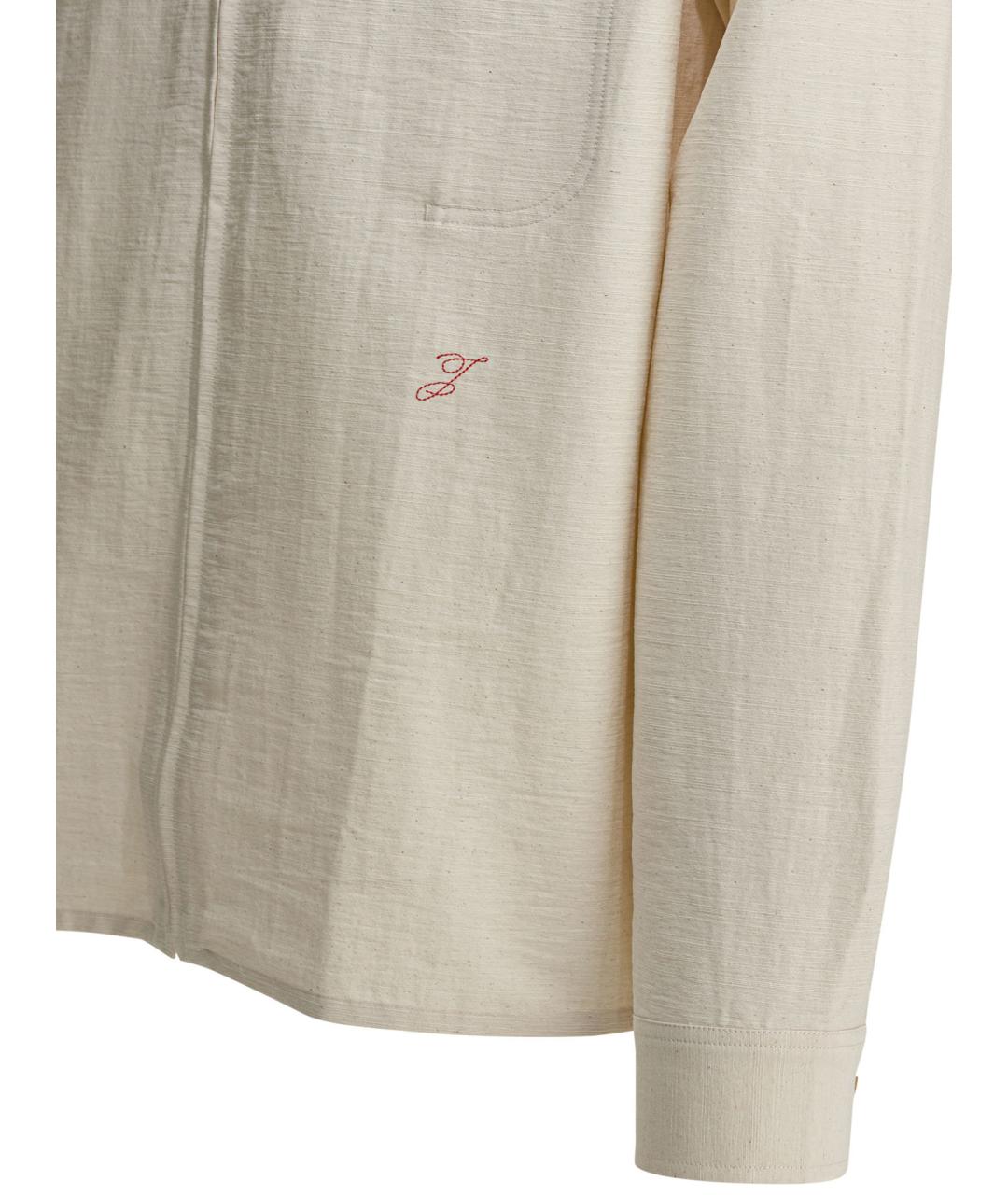 JACQUEMUS Белая хлопковая кэжуал рубашка, фото 4