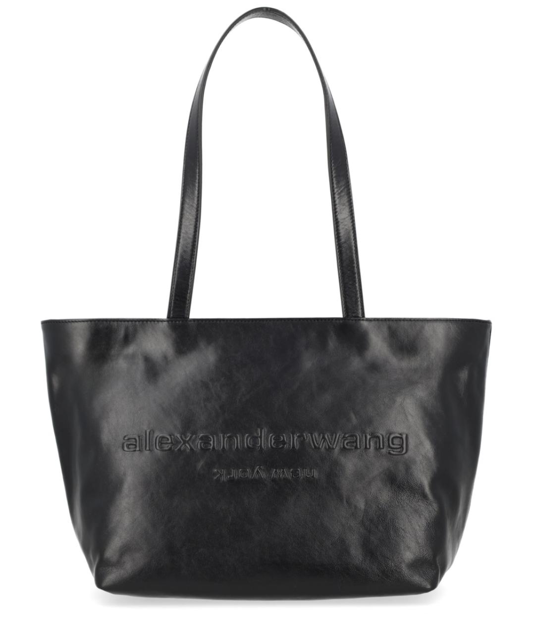 ALEXANDER WANG Черная кожаная сумка тоут, фото 1