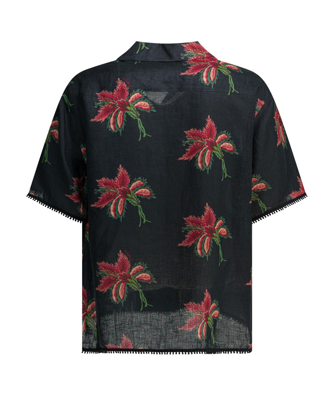 VALENTINO Черная льняная кэжуал рубашка, фото 2