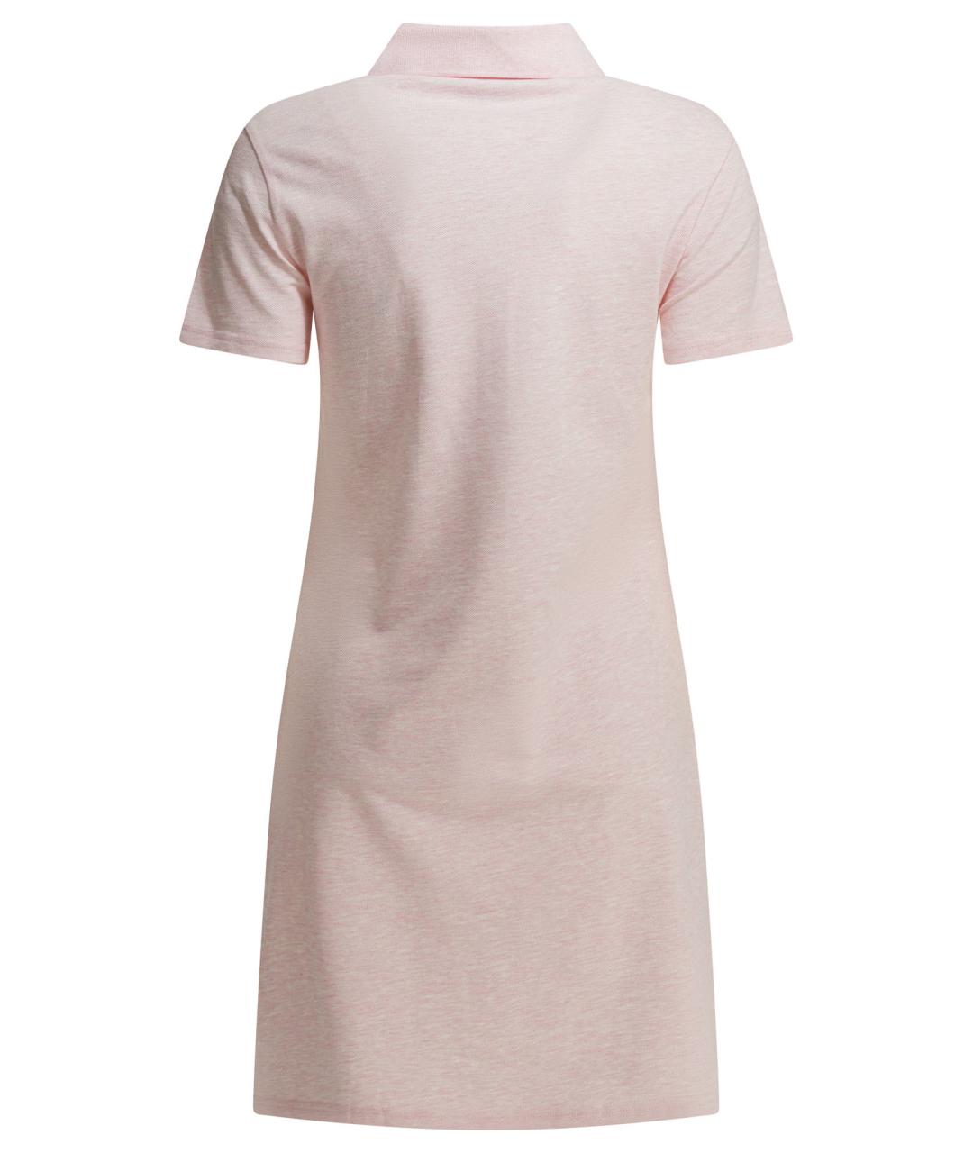 BURBERRY Розовое хлопковое повседневное платье, фото 2