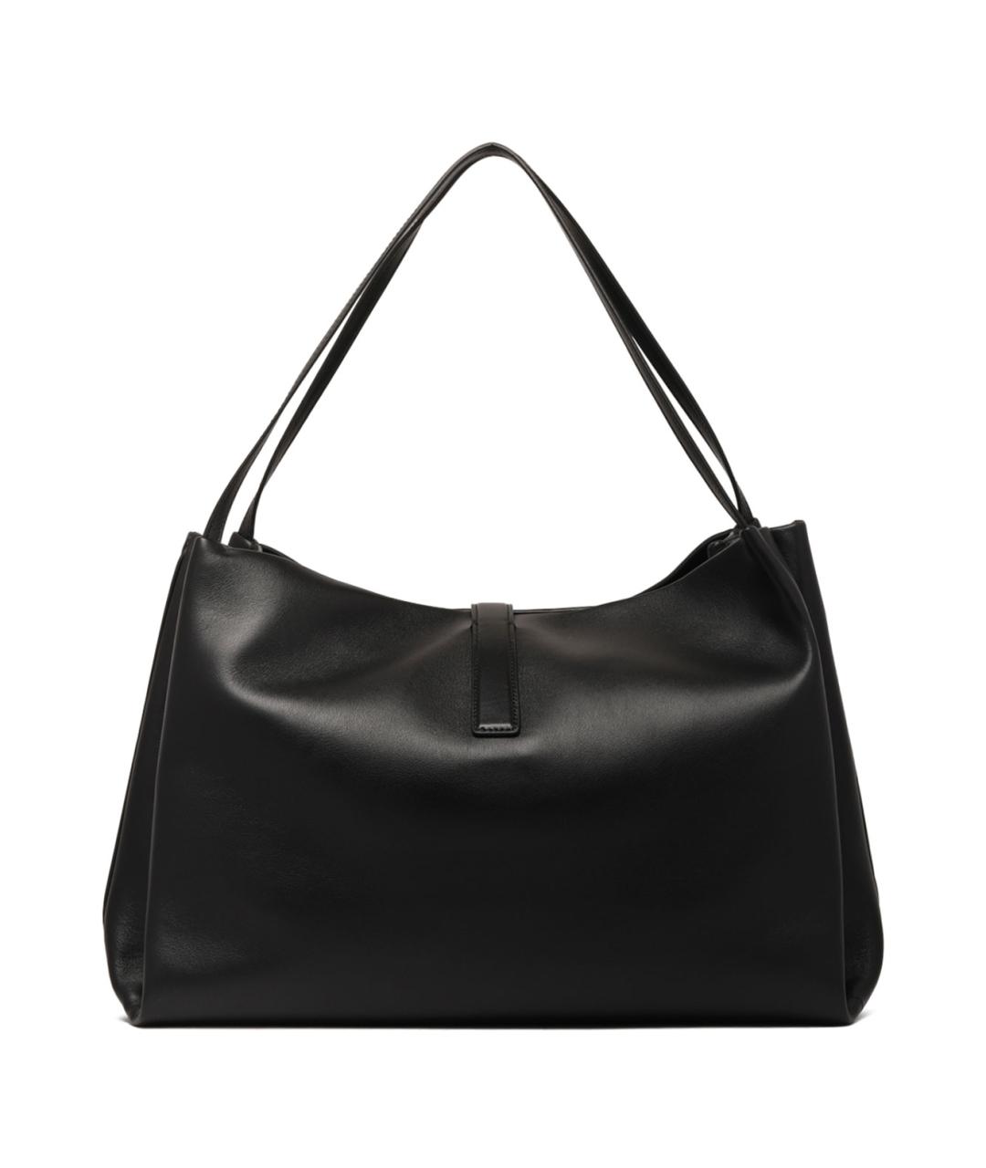 FERRAGAMO Черная кожаная сумка тоут, фото 2