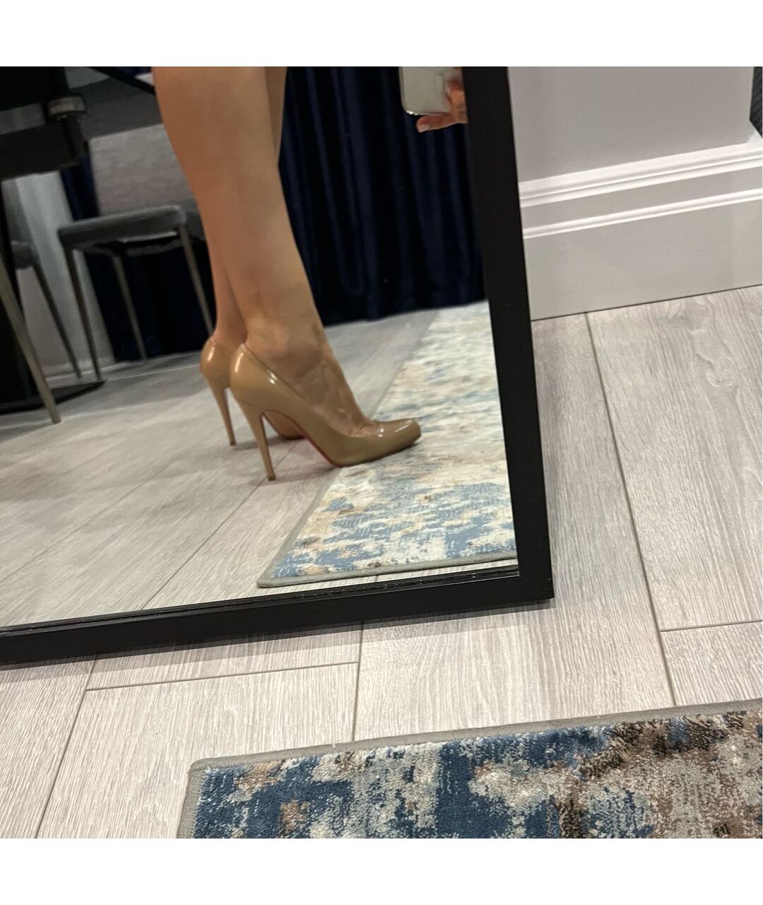 CHRISTIAN LOUBOUTIN Бежевые кожаные туфли, фото 6