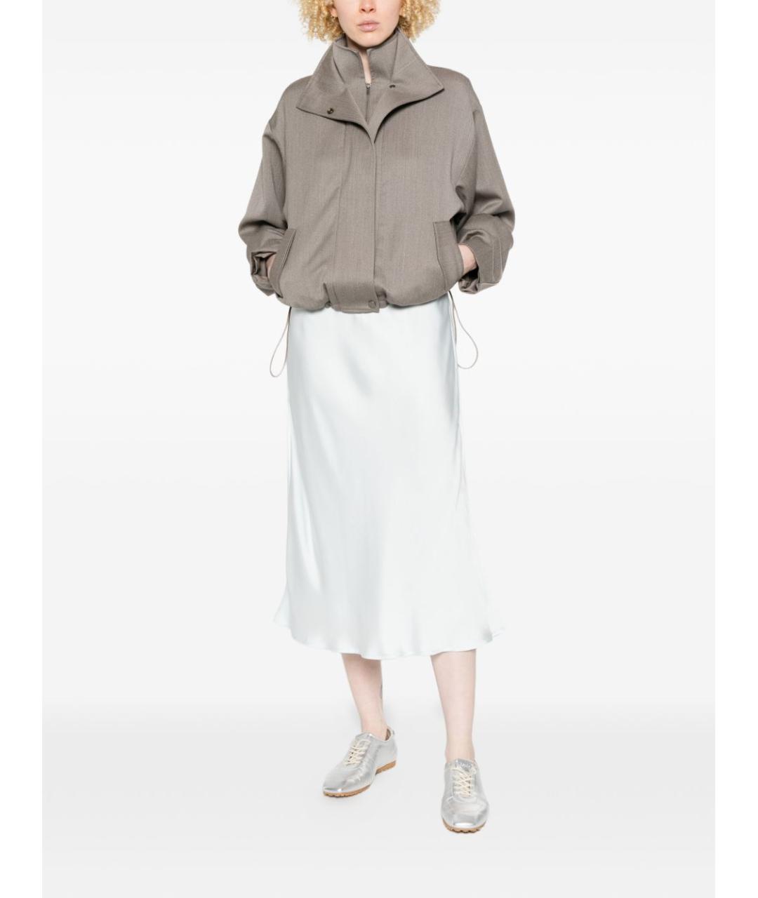 JIL SANDER Синяя вискозная юбка миди, фото 2