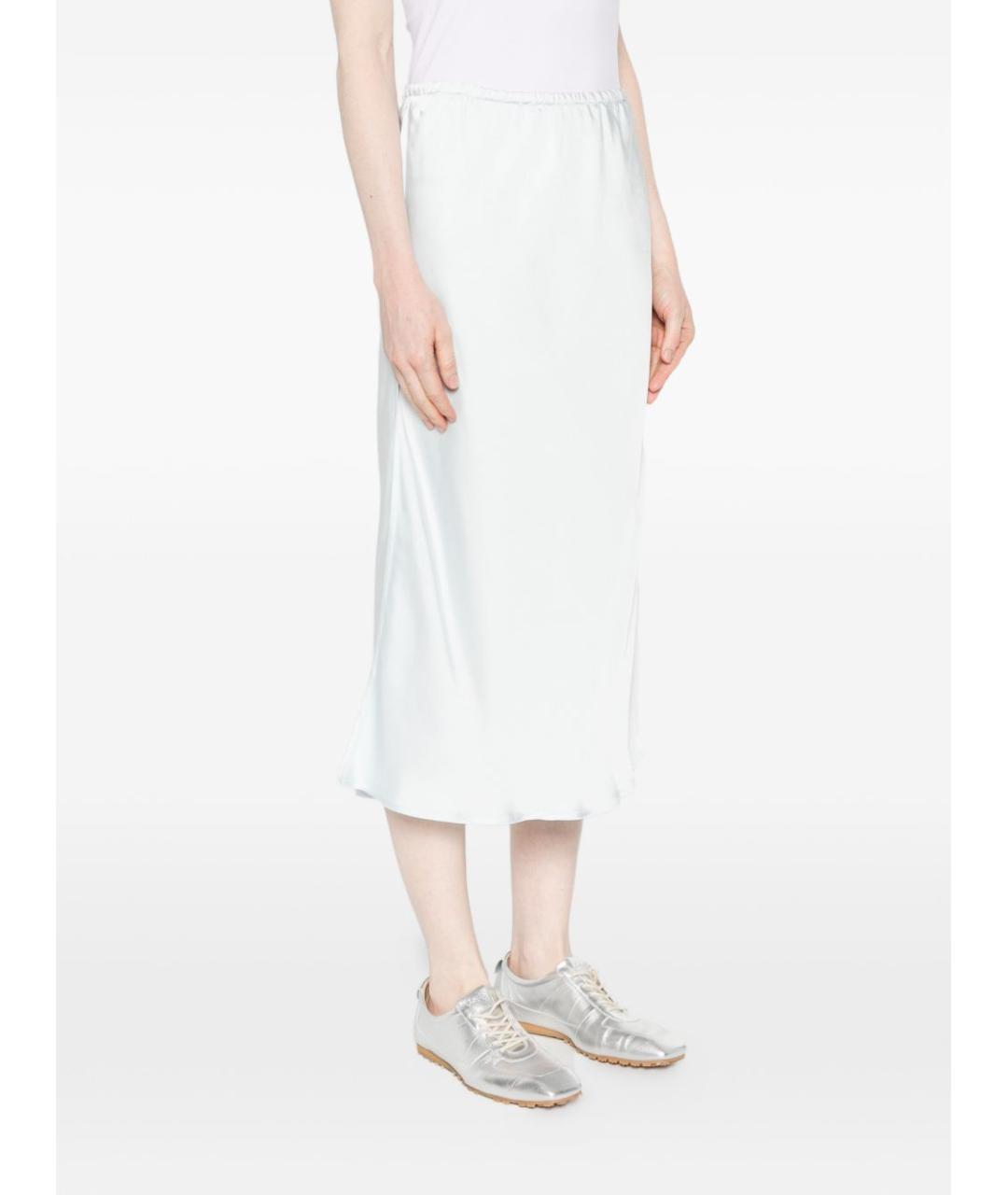 JIL SANDER Синяя вискозная юбка миди, фото 4