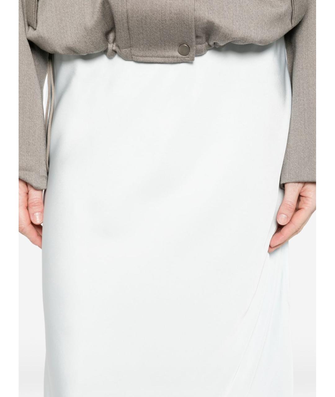 JIL SANDER Синяя вискозная юбка миди, фото 5