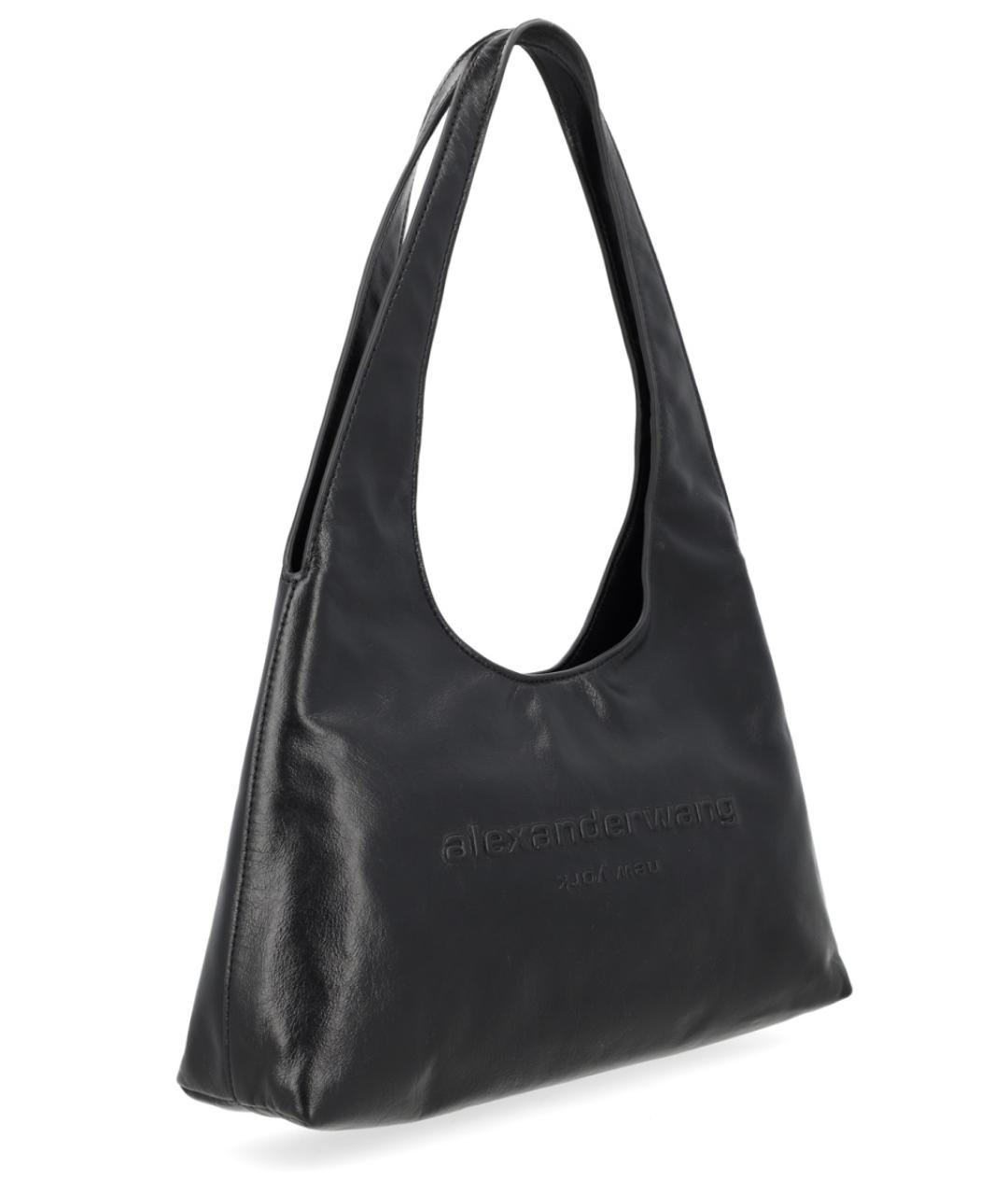 ALEXANDER WANG Черная кожаная сумка через плечо, фото 3