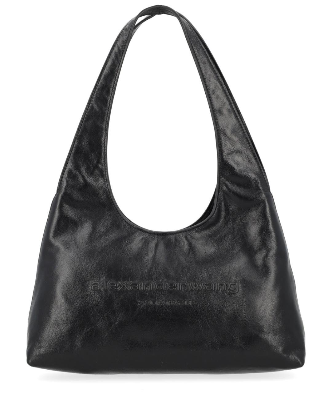 ALEXANDER WANG Черная кожаная сумка через плечо, фото 1