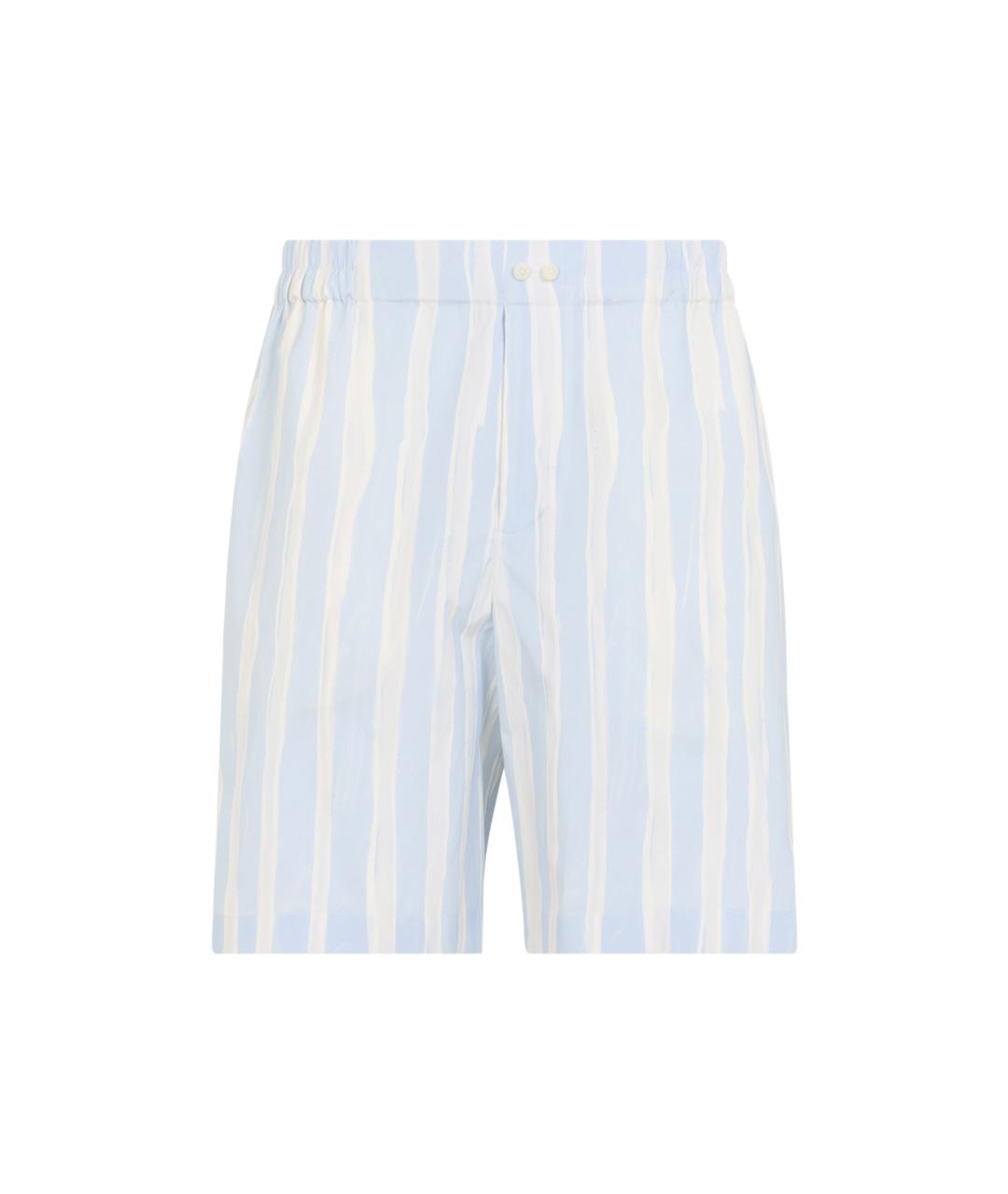 JACQUEMUS Голубые хлопковые шорты, фото 1