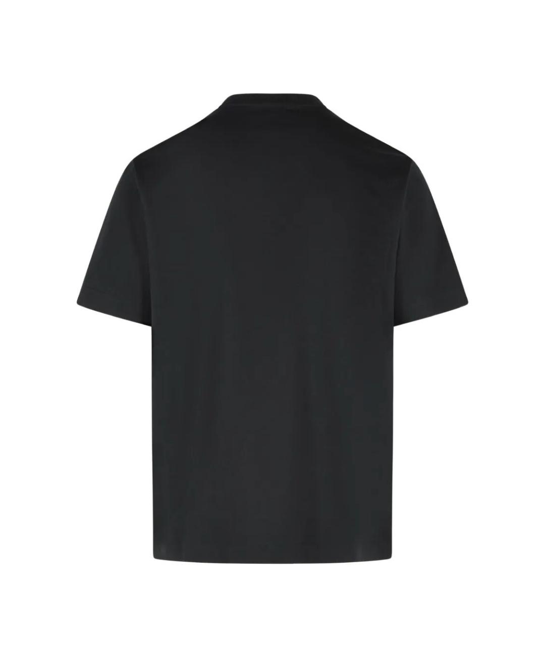 BURBERRY Черная хлопковая футболка, фото 2