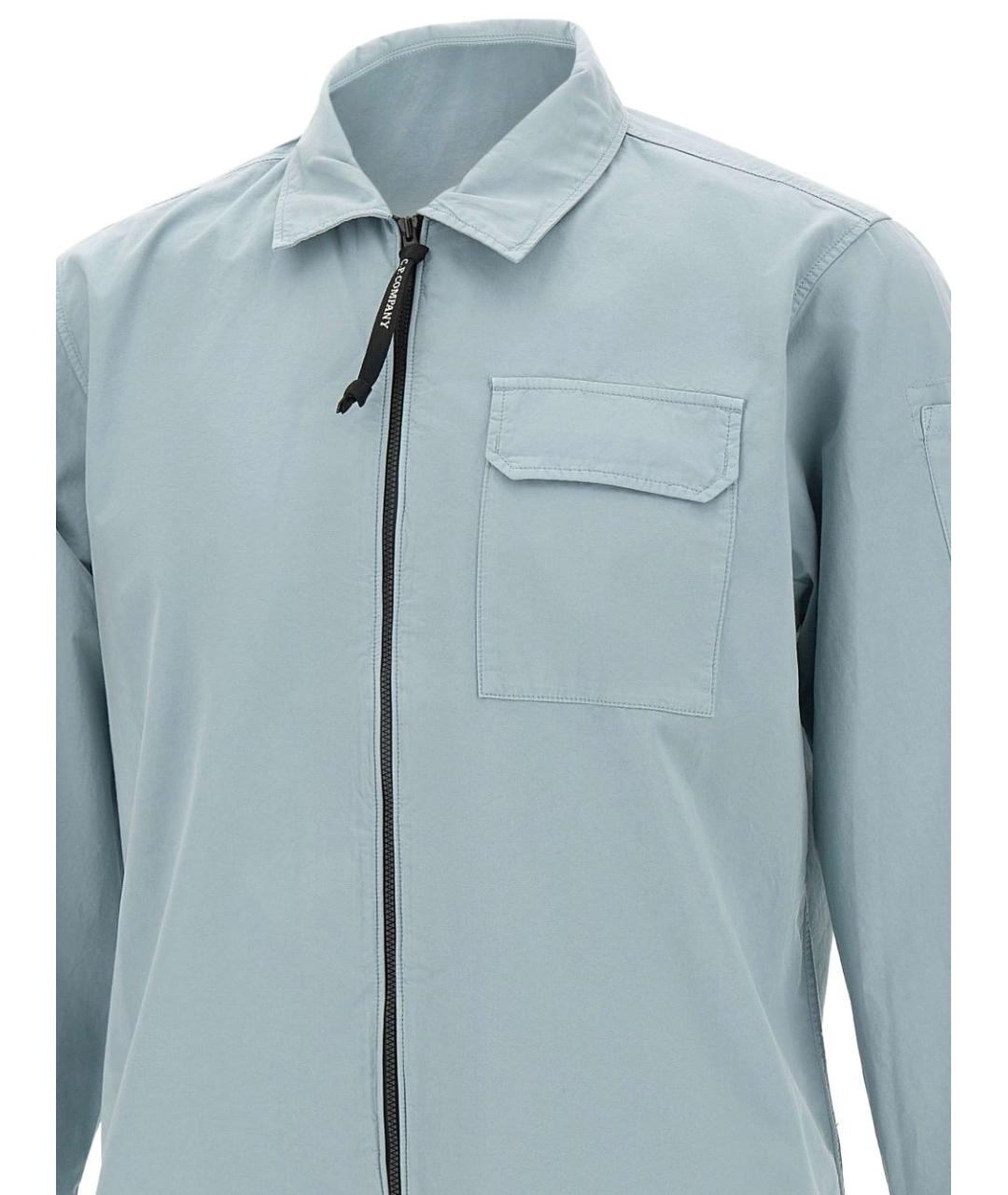 CP COMPANY Голубая хлопковая куртка, фото 2