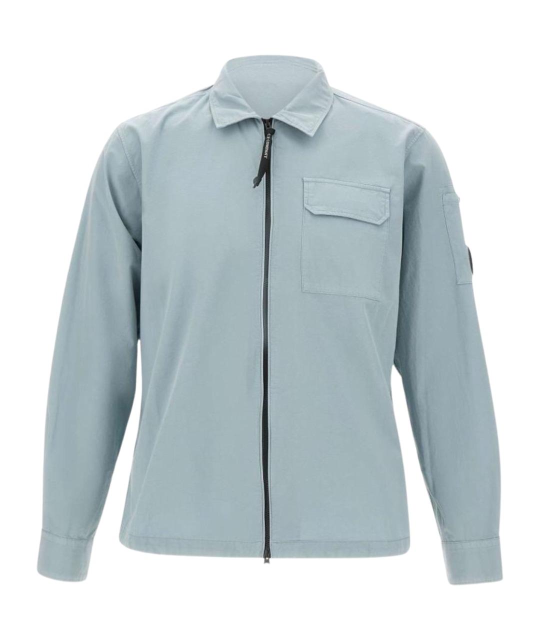 CP COMPANY Голубая хлопковая куртка, фото 1