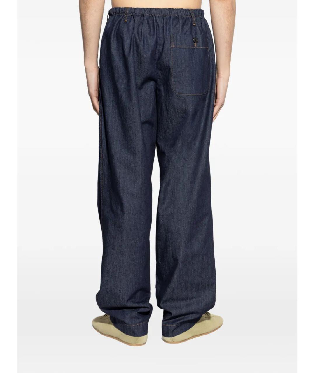 DRIES VAN NOTEN Синие хлопковые повседневные брюки, фото 3