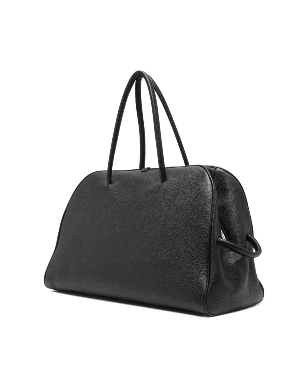 JACQUEMUS Черная кожаная сумка тоут, фото 3