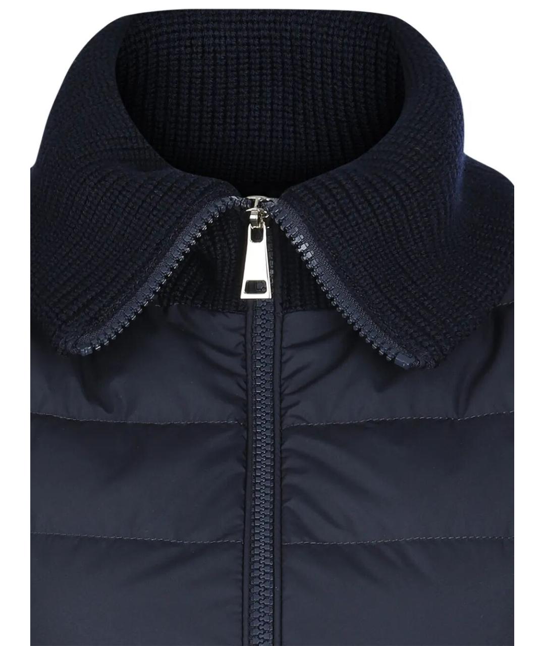 MONCLER Синяя полиэстеровая куртка, фото 3