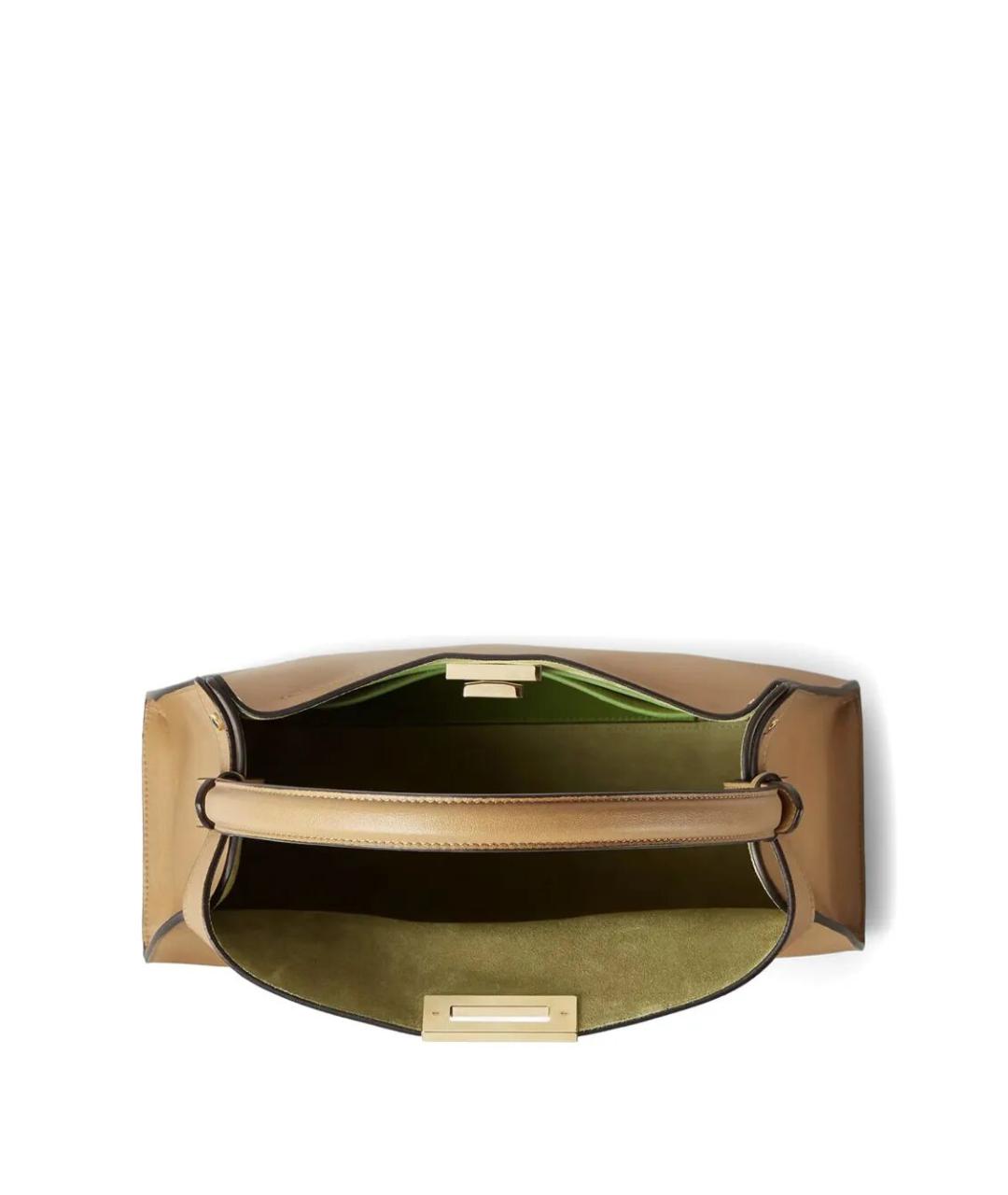 FENDI Бежевая кожаная сумка тоут, фото 5