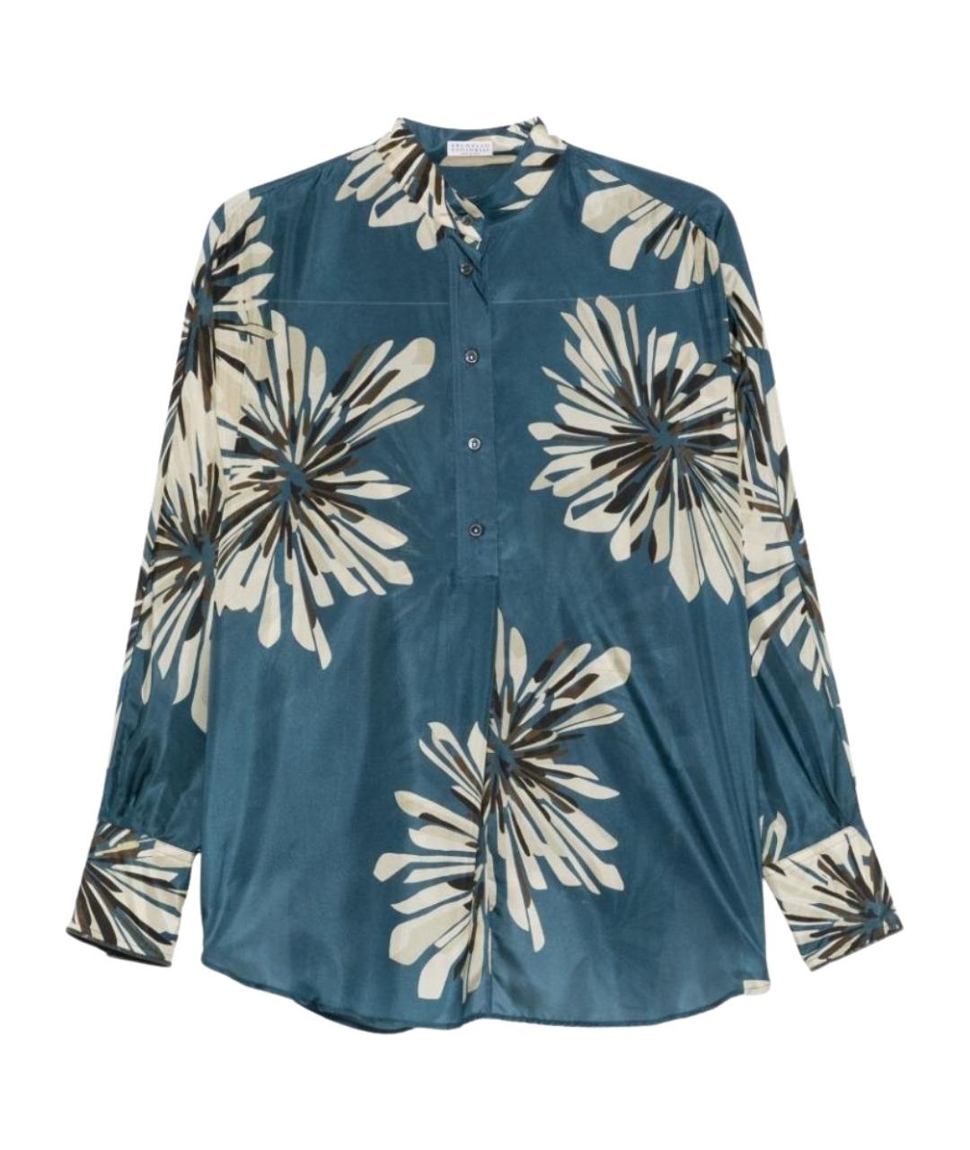 BRUNELLO CUCINELLI Мульти шелковая рубашка, фото 1