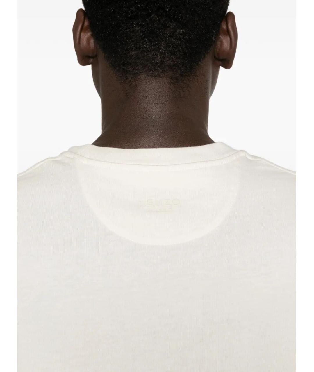 KENZO Белая хлопковая футболка, фото 3