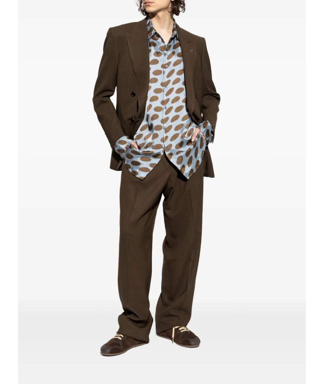 DRIES VAN NOTEN Серая кэжуал рубашка, фото 2