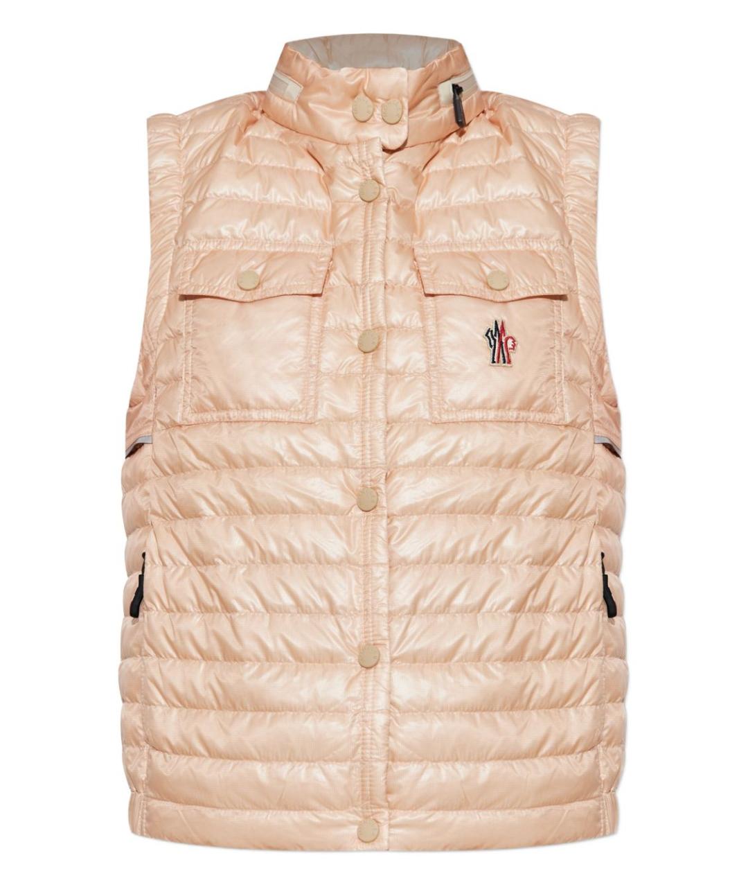 MONCLER Розовый полиамидовый жилет, фото 1