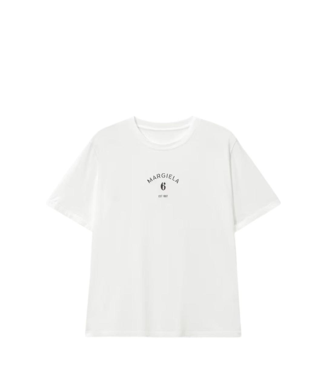 MM6 MAISON MARGIELA Белая хлопковая футболка, фото 2