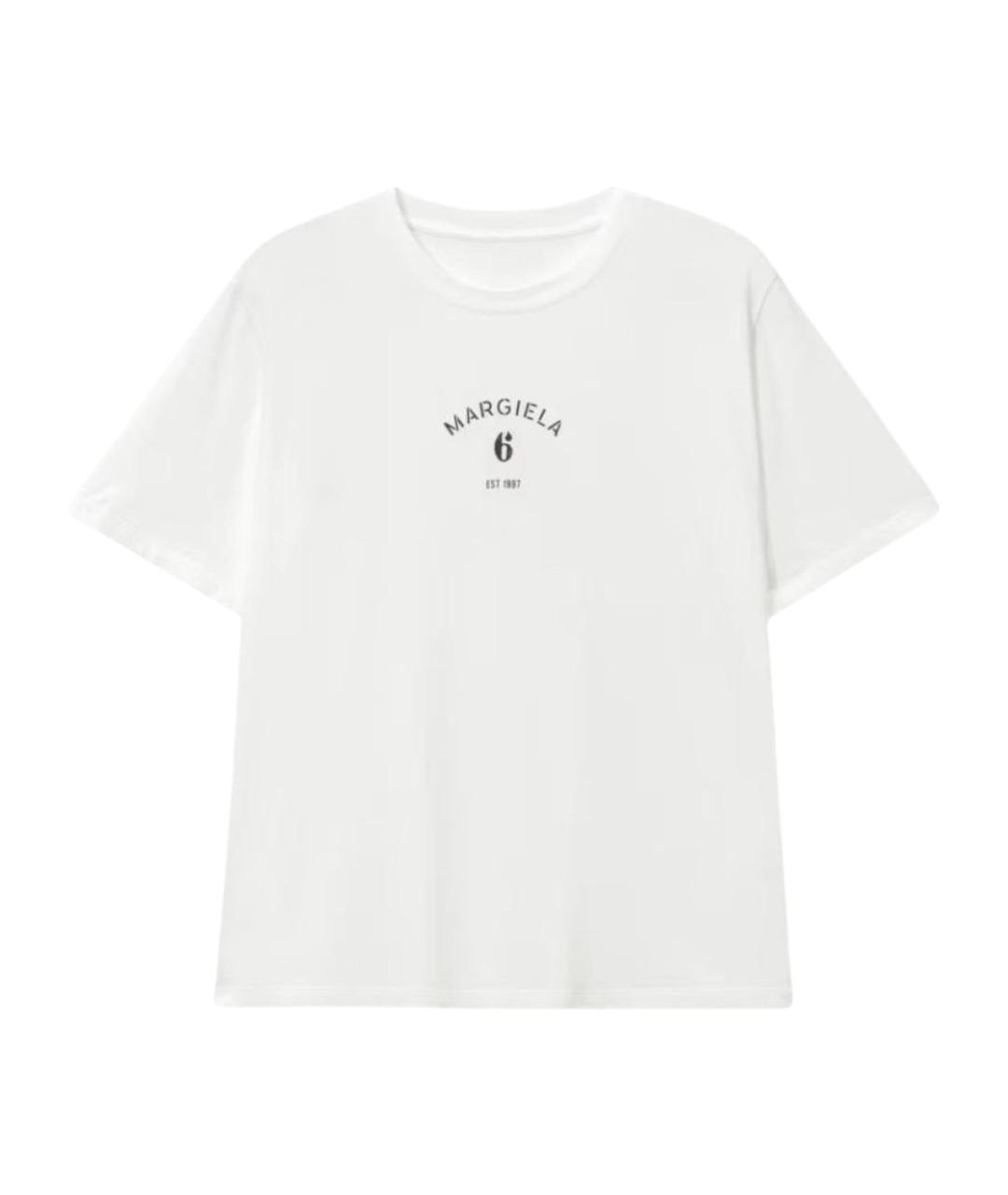 MM6 MAISON MARGIELA Белая хлопковая футболка, фото 1