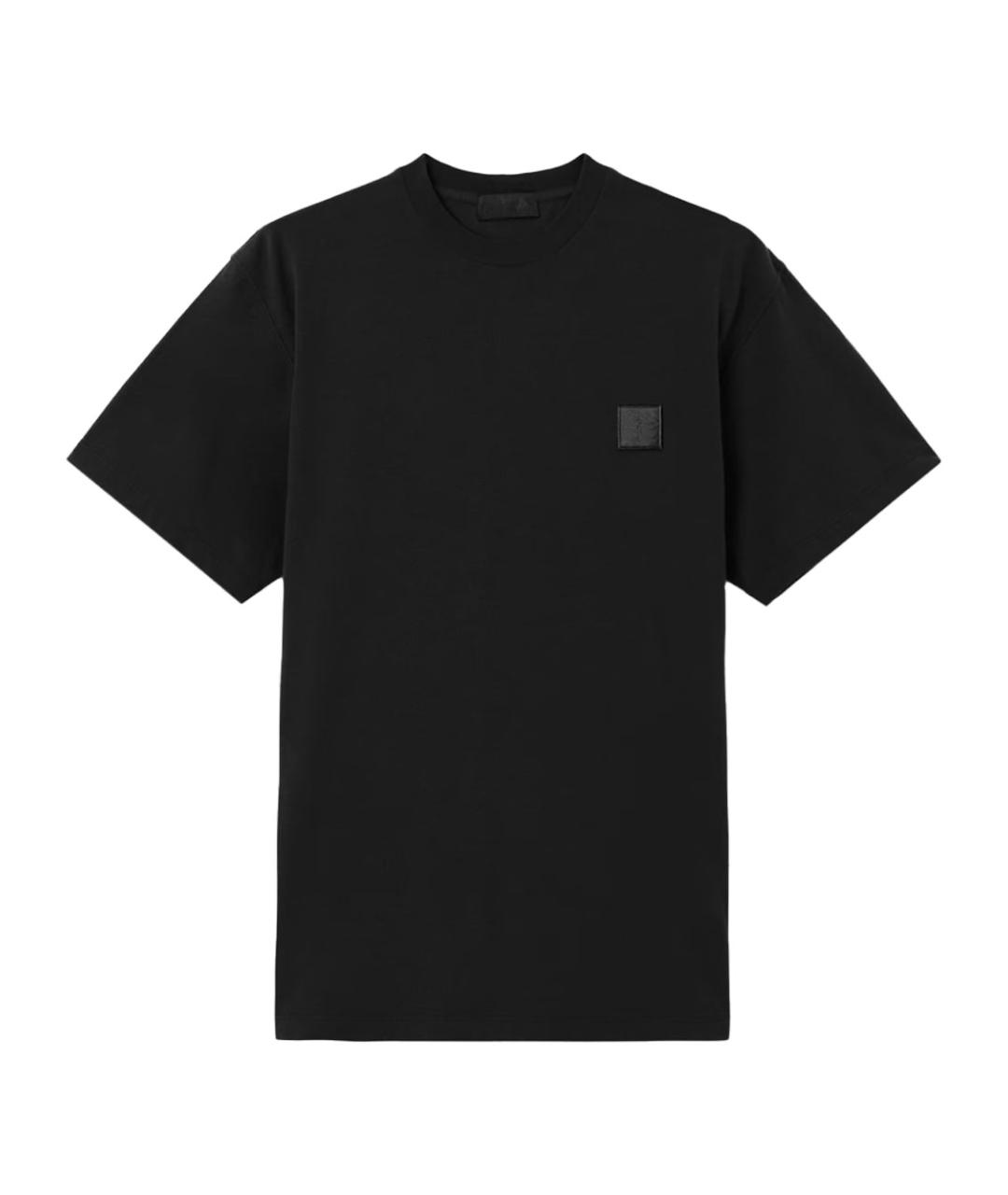 STONE ISLAND Черная хлопковая футболка, фото 1