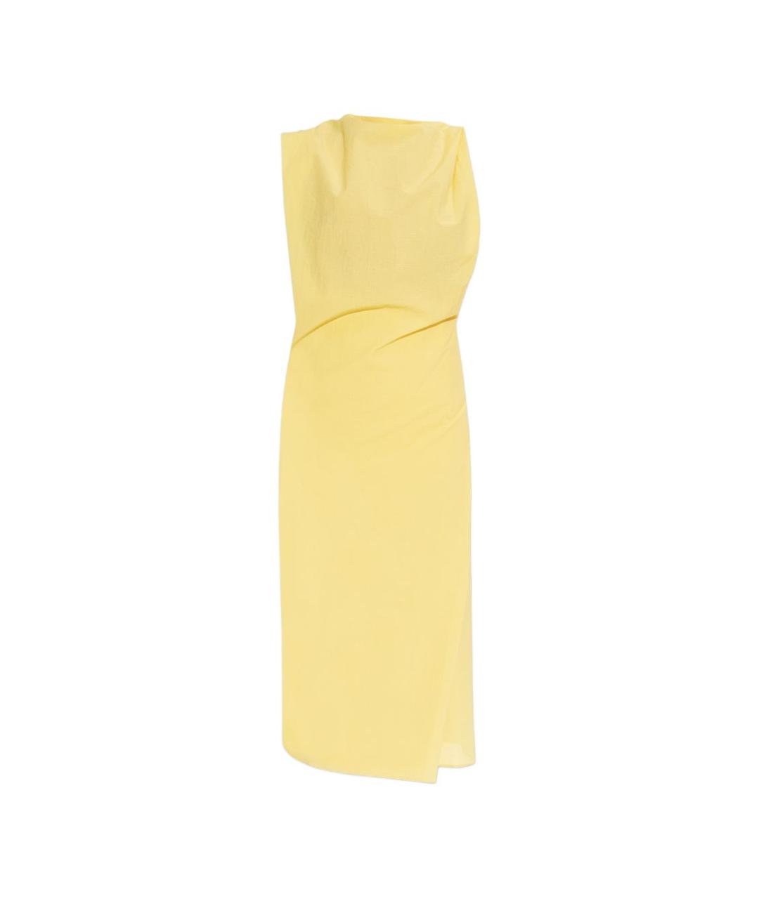 JACQUEMUS Желтое хлопковое повседневное платье, фото 1