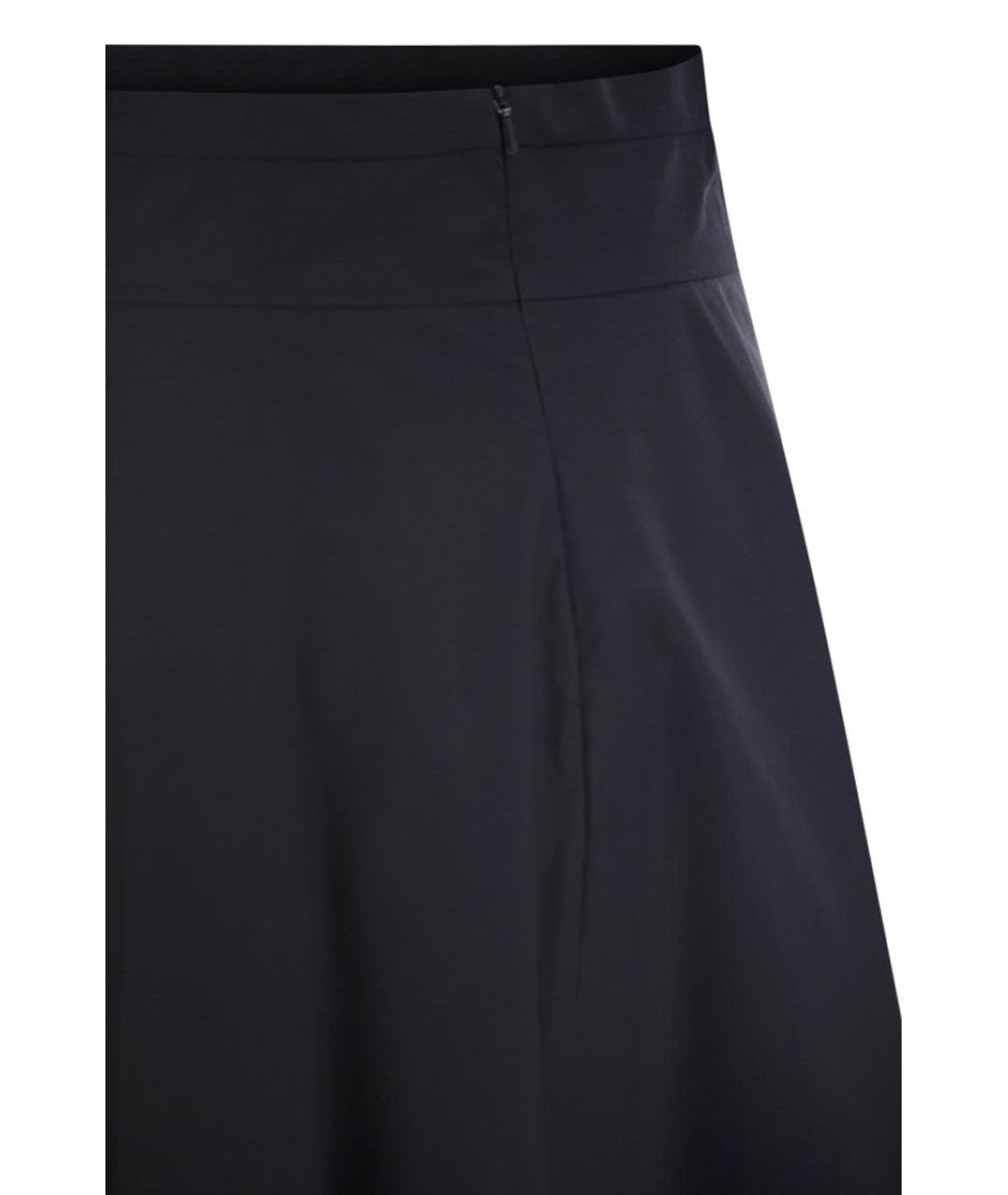 MAX MARA Синяя хлопковая юбка миди, фото 4