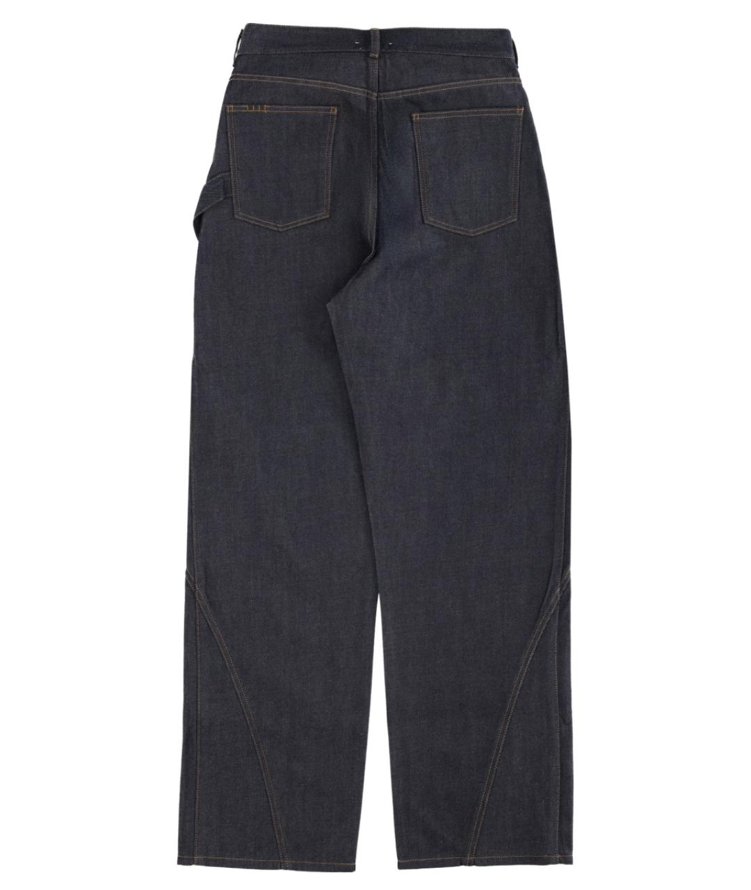 J.W.ANDERSON Темно-синие хлопковые прямые джинсы, фото 3