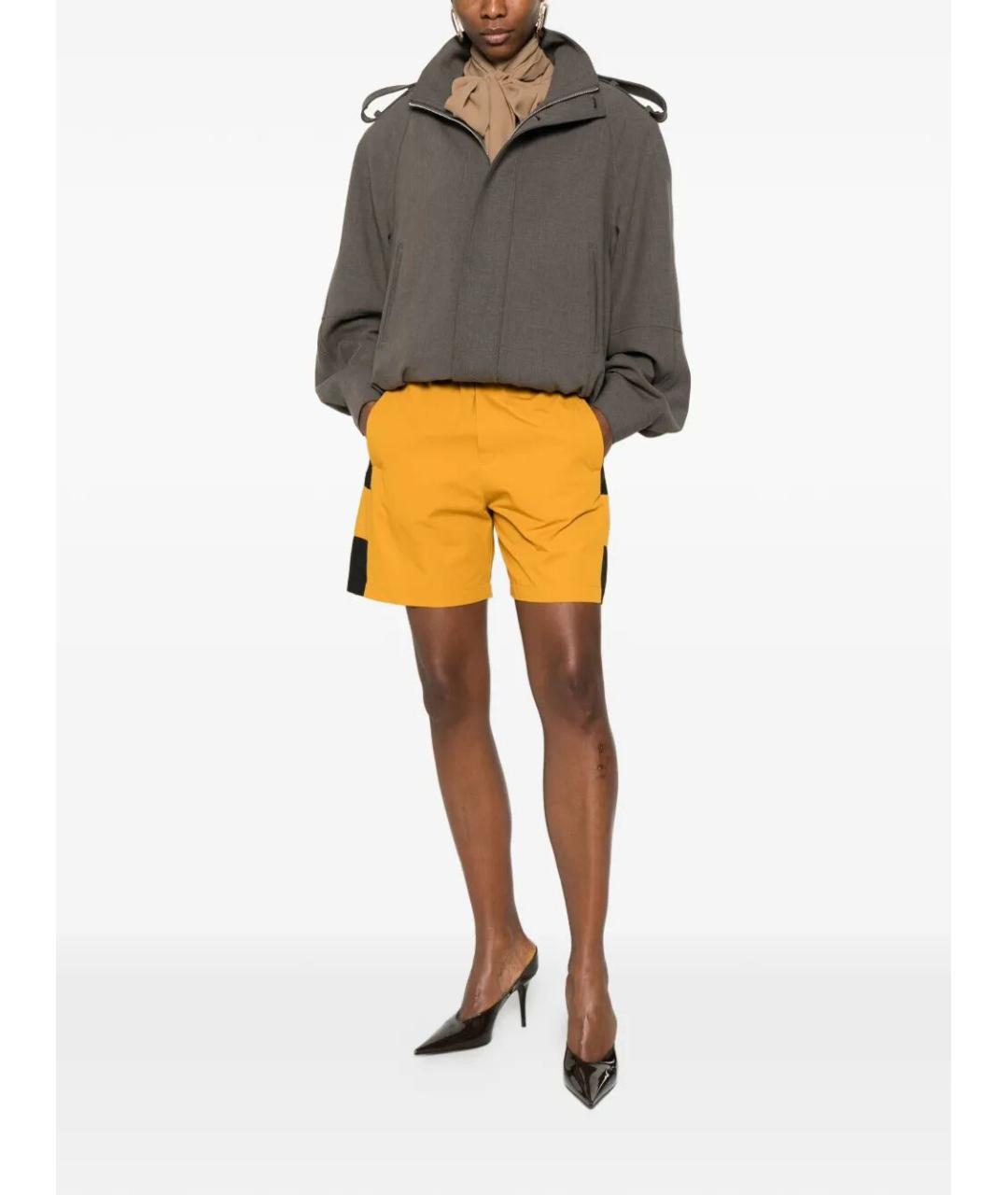 SAINT LAURENT Желтые хлопковые шорты, фото 2