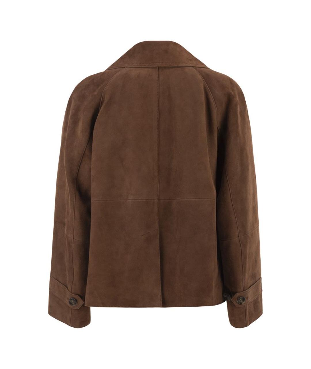 WEEKEND MAX MARA Коричневая полиэстеровая куртка, фото 2