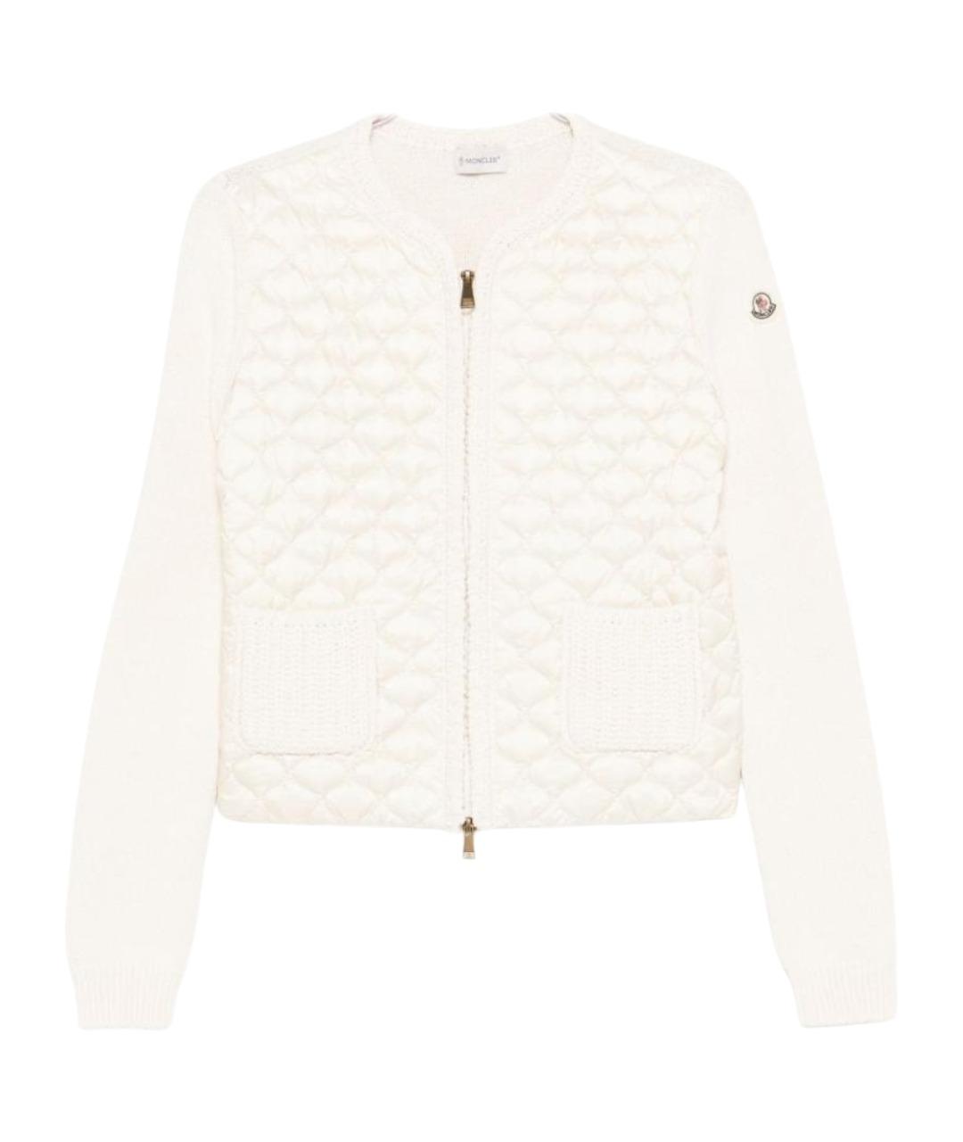 MONCLER Белая хлопковая куртка, фото 1